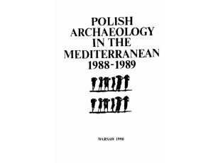 Polish Archaeology in the Mediterranean 1 [Reports] 1988-1989