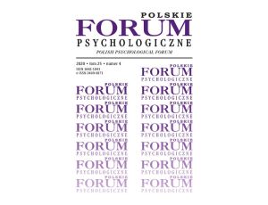 Polskie Forum Psychologiczne, tom 25 numer 4