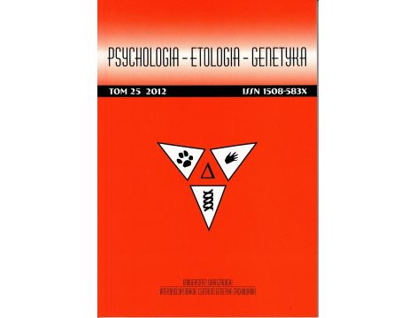 Psychologia-Etologia-Genetyka nr 25/2012