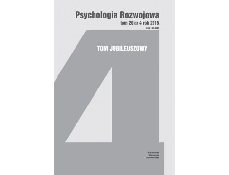 Psychologia Rozwojowa, t. 20 nr 4 rok 2015