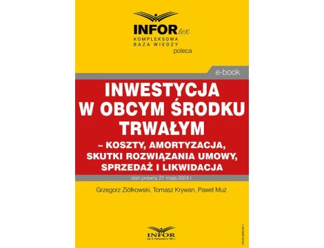 Inwestycja w obcym środku trwałym – koszty, amortyzacja, skutki rozwiązania umowy, sprzedaż i likwidacja