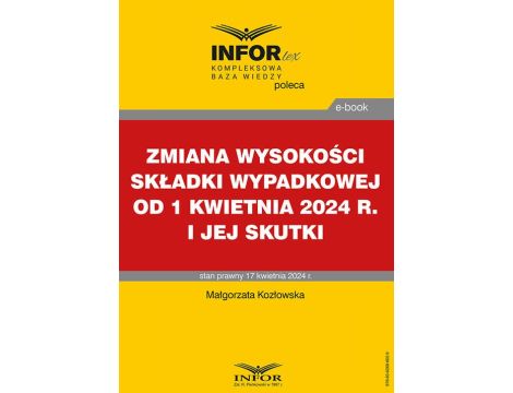 Zmiana wysokości składki wypadkowej od 1 kwietnia 2024 r. i jej skutki