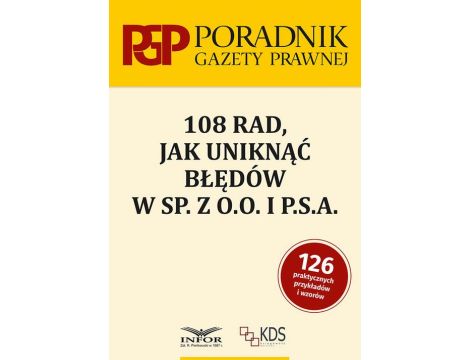 108 rad jak uniknąć błedów w sp. z o.o. i P.S.A