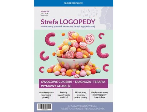 Strefa LOGOPEDY, numer 59, Owocowe cukierki – diagnoza i terapia Wymowy głoski [c]