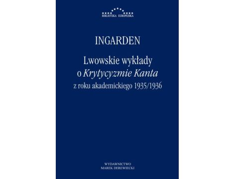 Lwowskie wykłady o Krytycyzmie Kanta z roku akademickiego 1935/1936