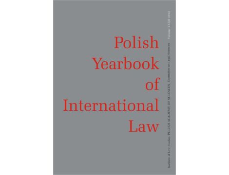 2012 POLISH YEARBOOK OF INTERNATIONAL LAW vol. XXXII