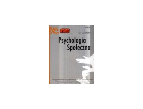 Psychologia Społeczna nr 1(13)/2010