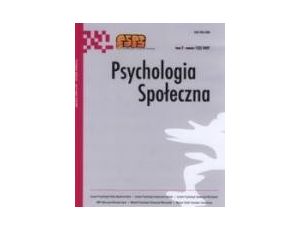 Psychologia Społeczna nr 1(3)/2007