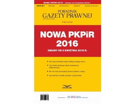 Nowa PKPIR 2016 – zmiany od 8 kwietnia 2016 r.