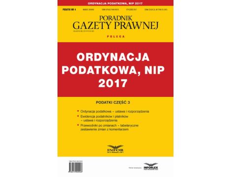 Ordynacja podatkowa, NIP 2017