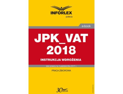 JPK_VAT 2018 Instrukcja wdrożenia