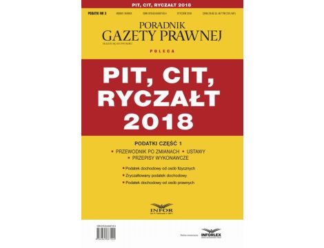 PIT, CIT, ryczałt 2018. Podatki część 1