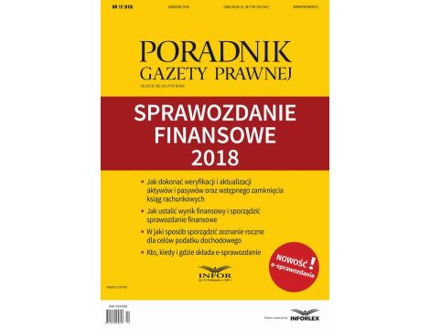 Sprawozdanie finansowe 2018 Poradnik Gazety Prawnej 12/2018