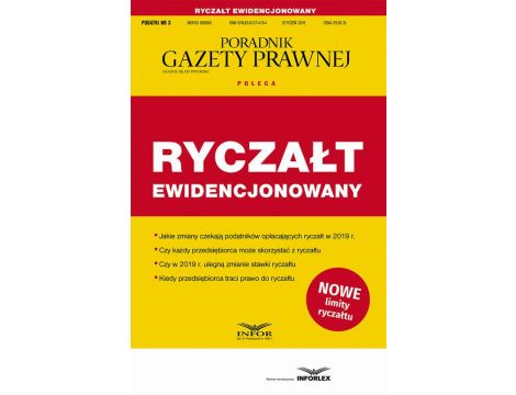 Ryczałt ewidencjonowany Podatki 3/2019