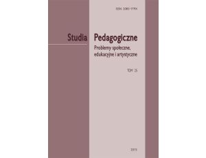 Studia Pedagogiczne. Problemy społeczne, edukacyjne i artystyczne, t.25