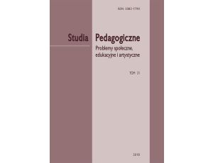 Studia Pedagogiczne. Problemy społeczne, edukacyjne i artystyczne, t. 31