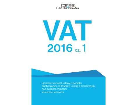 VAT 2016 cz. 1