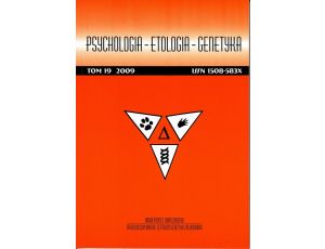 Psychologia-Etologia-Genetyka nr 19/2009