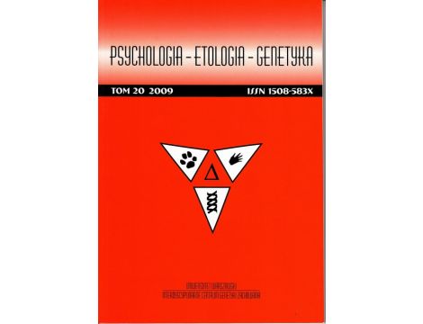 Psychologia-Etologia-Genetyka nr 20/2009