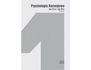 Psychologia Rozwojowa, t. 19 nr 1 rok 2014