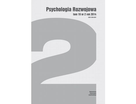 Psychologia Rozwojowa, T. 19  Nr 2/2014