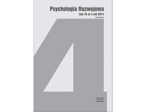 Psychologia Rozwojowa, T. 19 Nr 4/2014