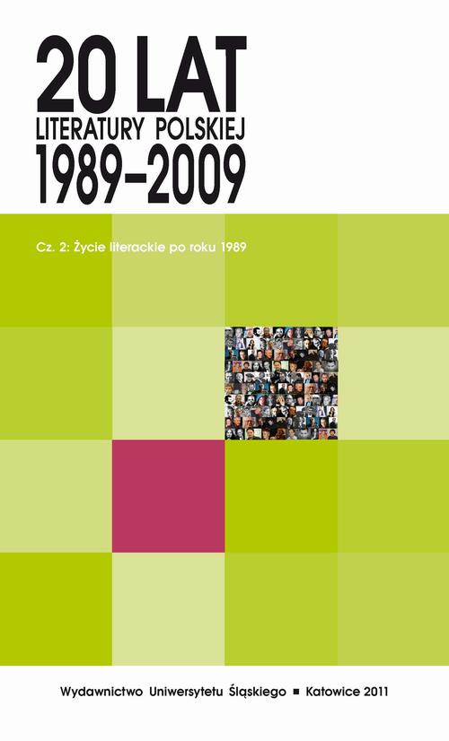 20 lat literatury polskiej 1989-2009. Cz. 2: Życie literackie po roku 1989 — okładka e-booka