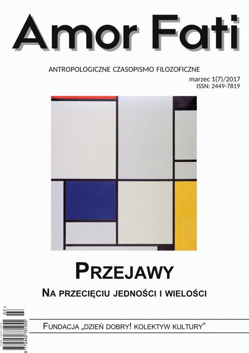 Tytuł: Amor Fati 1(7)/2017
Autor: Zuzanna Sokołowska, Anna Gil, Marta Maliszewska, Marcin Dżugaj, Barbara Trygar, Karolina Owczarek, Bartłomiej K. Krzych, Agata Starczak, David Thistlewood
Wydawnictwo: Fundacja „dzień dobry! kolektyw kultury”
Formaty: PDF