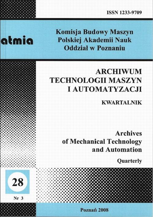 Tytuł: Archiwum Technologii Maszyn i Automatyzacji 28/3
Autor: Praca zbiorowa
Wydawnictwo: Wydawnictwo Politechniki Poznańskiej
Formaty: PDF
