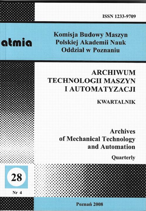 Tytuł: Archiwum Technologii Maszyn i Automatyzacji 28/4
Autor: Praca zbiorowa
Wydawnictwo: Wydawnictwo Politechniki Poznańskiej
Formaty: PDF