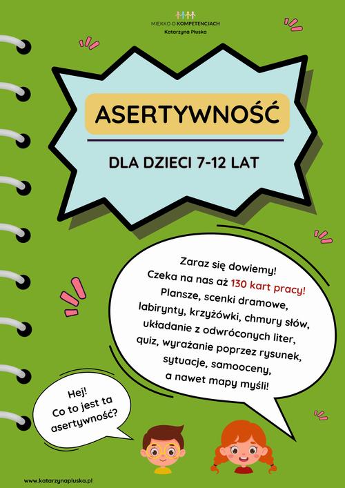 Tytuł: ASERTYWNOŚĆ DLA DZIECI 7-12 LAT. 130 KART PRACY. E-BOOK
Autor: Katarzyna Płuska
Wydawnictwo: Katarzyna Skoczylas-Płuska
Formaty: PDF