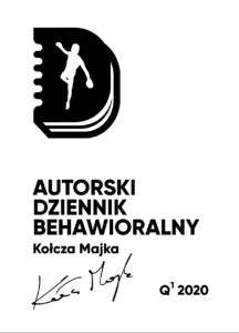 Tytuł: Autorski Dziennik behawioralny Kołcza Majka - Q1 2020 w wersji PDF
Autor: Michał Wawrzyniak
Wydawnictwo: MentalWay
Formaty: PDF