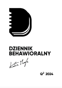 Tytuł: Autorski Dziennik Behawioralny - Q2 2024 - Wersja PDF - ZAKUP PDF
Autor: Michał Wawrzyniak
Wydawnictwo: MentalWay
Formaty: PDF