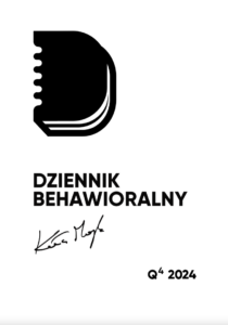 Tytuł: Autorski Dziennik Behawioralny - Q4 2024 - Wersja PDF - ZAKUP PDF
Autor: Michał Wawrzyniak
Wydawnictwo: MentalWay
Formaty: PDF