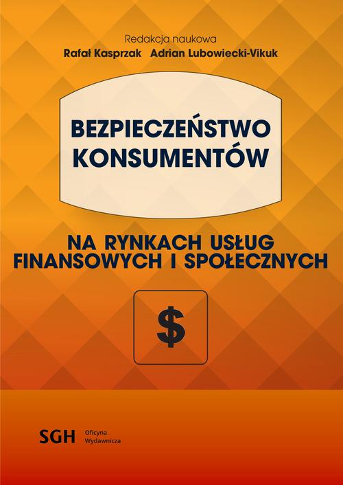 BEZPIECZEŃSTWO KONSUMENTÓW na rynkach usług finansowych i społecznych — okładka e-booka