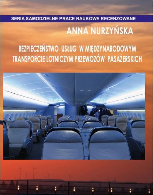 Bezpieczeństwo usług w międzynarodowym transporcie lotniczym przewozów pasażerskich — okładka e-booka