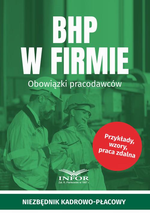 BHP w firmie Obowiązki pracodawców — okładka e-booka