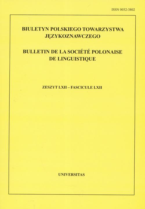 Tytuł: Biuletyn Polskiego Towarzystwa Językoznawczego. Zeszyt LXIX
Autor: Roman Laskowski
Wydawnictwo: Universitas
Formaty: PDF