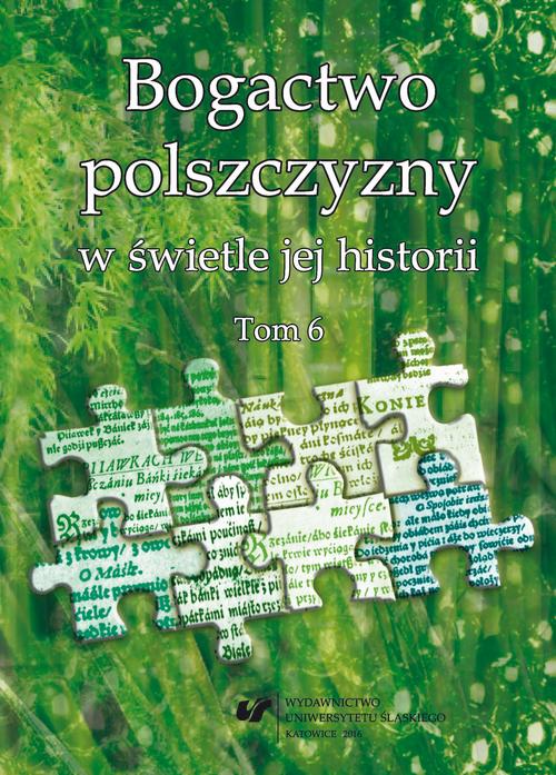 Bogactwo polszczyzny w świetle jej historii. T. 6 — okładka e-booka