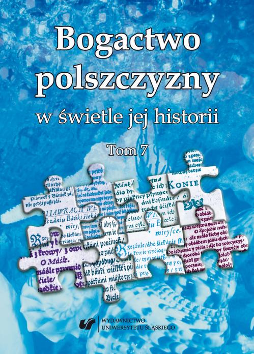 Bogactwo polszczyzny w świetle jej historii. T. 7 — okładka e-booka