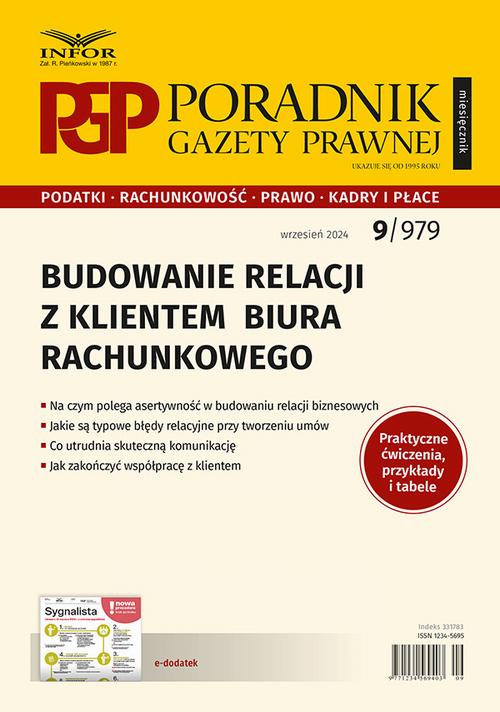 Tytuł: Budowanie relacji z klientem biura rachunkowego
Autor: Nelli Artienwicz
Wydawnictwo: Infor
Formaty: PDF