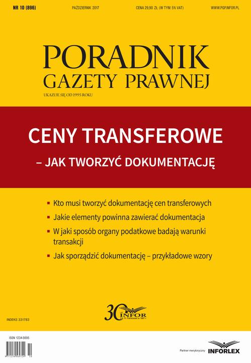 Ceny transferowe Jak twotrzyć dokumentację — okładka e-booka