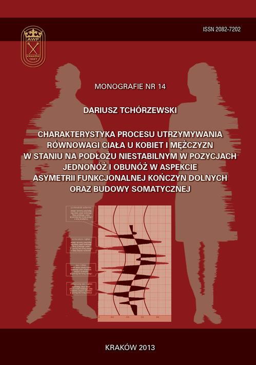Tytuł: Charakterystyka procesu utrzymywania równowagi ciała u kobiet i mężczyzn w staniu na podłożu niestabilnym w pozycjach jednonóż i obunóż w aspekcie asymetrii funkcjonalnej kończyn dolnych oraz budowy somatycznej
Autor: Dariusz Tchórzewski
Wydawnictwo: Akademia Kultury Fizycznej
Formaty: PDF