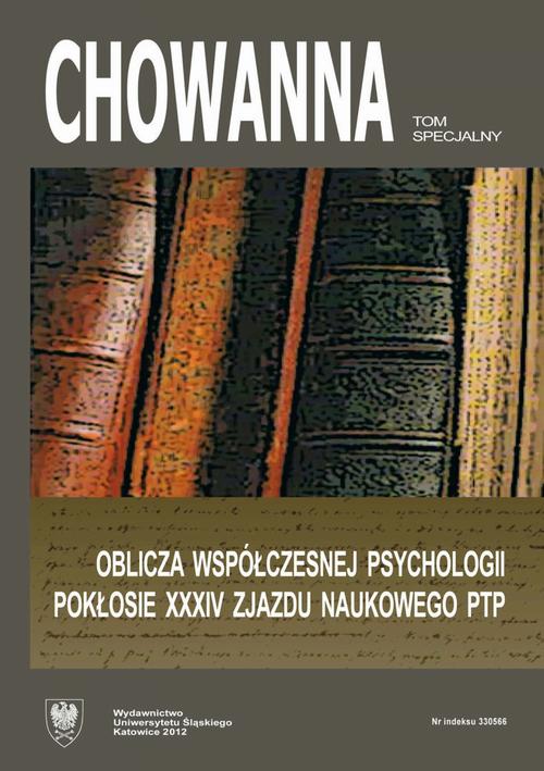 Tytuł: Chowanna 2012. Tom specjalny: Oblicza współczesnej psychologii. Pokłosie XXXIV Zjazdu Naukowego PTP
Autor:
Wydawnictwo: Wydawnictwo Uniwersytetu Śląskiego
Formaty: PDF