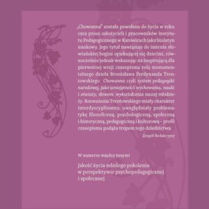 Tytuł: Chowanna 2014. T. 1 (42): Jakość życia młodego pokolenia w perspektywie psychopedagogicznej i społecznej
Autor: 
Wydawnictwo: Wydawnictwo Uniwersytetu Śląskiego
Formaty: PDF