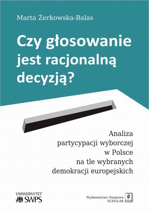 Czy głosowanie jest racjonalną decyzją? — okładka e-booka