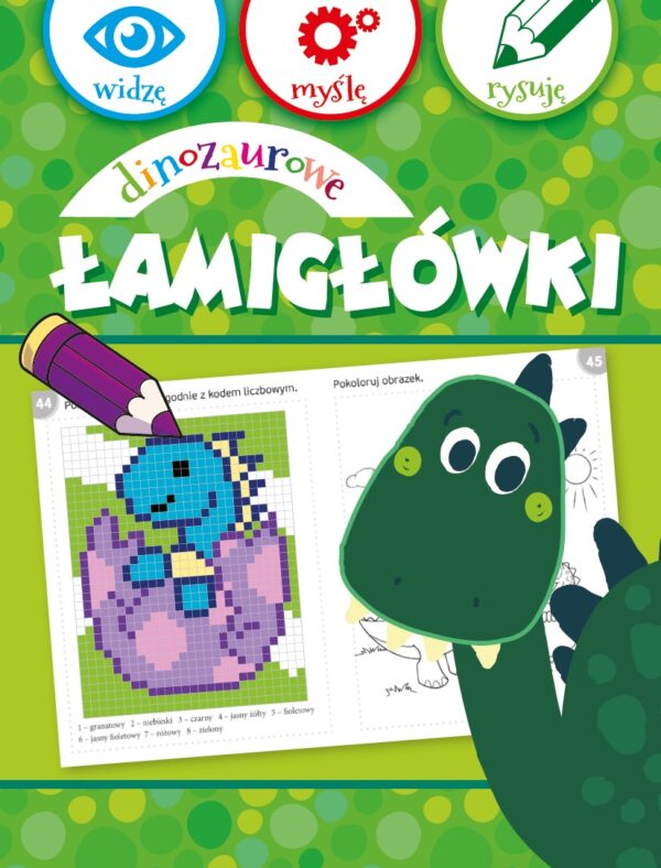 Dinozaurowe łamigłówki — okładka e-booka