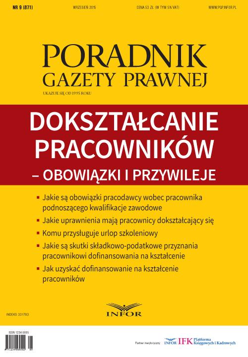 Dokształcanie pracowników - obowiązki i przywileje — okładka e-booka
