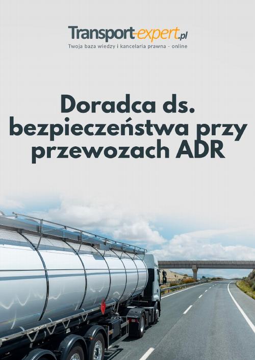 Doradca ds. bezpieczeństwa przy przewozach ADR — okładka e-booka