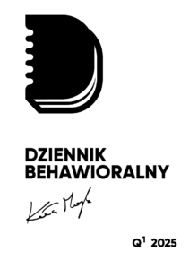 Tytuł: Dziennik Behawioralny - Q1 2025 - Wersja PDF - Dla MMC
Autor: Michał Wawrzyniak
Wydawnictwo: MentalWay
Formaty: PDF